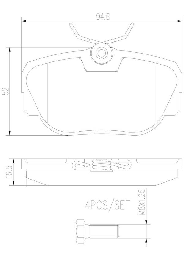 BMW Land Rover Brakes Kit - Pads Front/Rear (Ceramic) SFP500130 - Brembo P06010N